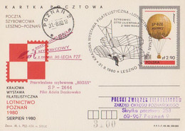 Poland Post - Glider PSZ.1980.lesz.01: Leszno Consignment In The Olympic Year BOCIAN - Gleitflieger