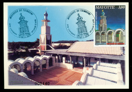 Mayotte 1998 Mosque Of Tsingoni Maxicard - Cartas & Documentos