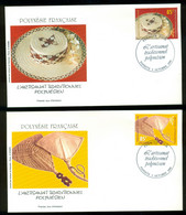 French Polynesia 2000 Traditional Woven Crafts 2xFDC - Lettres & Documents