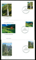 French Polynesia 2001 Landscapes 2xFDC - Lettres & Documents