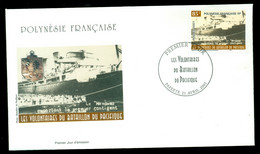 French Polynesia 2001 Volunteers Of The Pacific Batallion 60th Anniv. FDC - Lettres & Documents