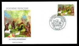 French Polynesia 2001 Xmas FDC - Brieven En Documenten