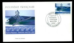 French Polynesia 2002 Taapuna Master Surfing Competition FDC - Brieven En Documenten