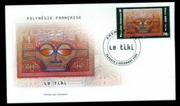 French Polynesia 2003 Tiki FDC - Storia Postale