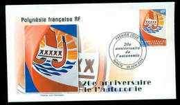 French Polynesia 2004 Autonomy 20th Anniv FDC - Lettres & Documents