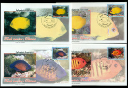 French Polynesia 2005 Marine Life, Fish 4xFDC - Briefe U. Dokumente