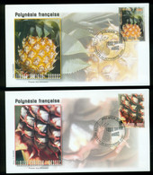 French Polynesia 2005 Pineapples 2xFDC - Cartas & Documentos