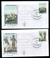 French Polynesia 2006 History Of The Marquesas 2xFDC - Briefe U. Dokumente