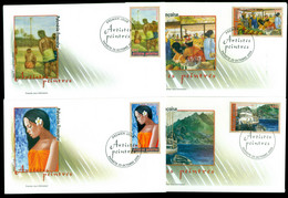 French Polynesia 2006 Paintings 4xFDC - Lettres & Documents