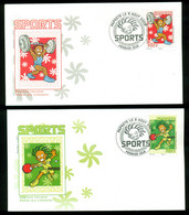 French Polynesia 2008 Sports 2xFDC - Covers & Documents