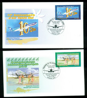 French Polynesia 2008 Aviation Anniversaries 2xFDC - Briefe U. Dokumente