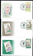 French Polynesia 2008 French Polynesia Postage Stamps 50th Anniv. 3xFDC - Storia Postale