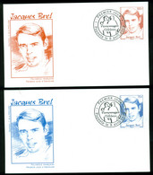 French Polynesia 2009 Jacques Brel, Singer 2xFDC - Briefe U. Dokumente