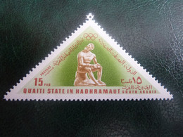 Qu'aiti State In Hadhramaut - Statue - Val 15 Fils - Postage - Multicolore - Neuf - - Mitologia