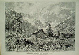 D101 053-1 Heilmann Lienzer Hütte Schobergruppe Riesenbild 40x27 Cm Druck 1899!! - Other & Unclassified