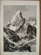 D101 123 Zeno Diemer: Kaunertal Grieskogel Riesenbild 27 X 40 Cm Druck 1899!! - Autres & Non Classés