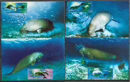 VIET NAM STAMPS, 2007, SET OF 4 MAXI CARDS MC MAXIMUM CARDS "SEA FAUNA" - Maximum Cards