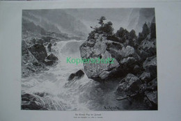 D101 168 Kameke: Gorner Visp Zermatt Riesenbild 40x28 Cm Druck 1899!! - Other & Unclassified