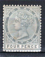 Tobago 1885 Victoria Single 4d Stamp From The Definitive Set In Fine Used - Trinidad Y Tobago