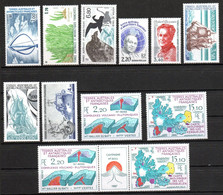 Col24 Taaf Terres Australes 1988 N° 130 à 139A Neuf XX MNH  Cote 31,40 Euro - Unused Stamps