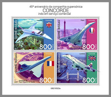 GUINEA BISSAU 2021 MNH Concorde Airplanes Flugzeuge Avions M/S - IMPERFORATED - DHQ2143 - Concorde