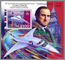 GUINEA BISSAU 2021 MNH Concorde Airplanes Flugzeuge Avions S/S - IMPERFORATED - DHQ2143 - Concorde