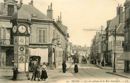 Reims * Les Six Cadrans Et La Rue Gambetta * Mercerie Succursale N°11 * Tramway Tram - Reims