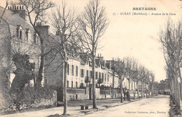 CPA 56 AURAY AVENUE DE LA GARE - Auray