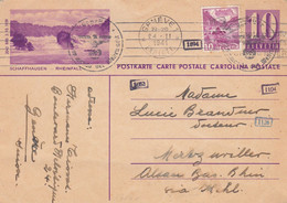 Suisse - Entiers Postaux - Carte Illustrée Schaffhausen - De Genève Vers La France - 24/02/1941 - Censurée - Postwaardestukken