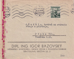 SLOVAQUIE 1944 LETTRE CENSUREE DE BRATISLAVA - Brieven En Documenten