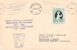 POLAND - LETTER SPITSBERGEN 1958 / WARSZAWA > BERNBURG/GDR /QG122 - Storia Postale