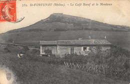 CPA 69 SAINT FORTUNAT LE CAFE BOEUF ET LE MONTOUX - Sonstige & Ohne Zuordnung