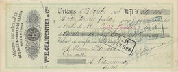 LETTRE DE CHANGE- MANUFACTURE DE LITS EN FER - Vve CHARPENTIER ET CIE -ORLEANS -ANNEE 1908 - Bills Of Exchange