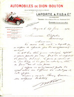 FACTURE.BEZIERS.TOULOUSE.LAPORTE & FILS & Cie.CARROSSIERS.REPRESENTANTS  DES AUTOMOBILES DE DION-BOUTON. - Automovilismo