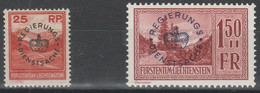 Liechtenstain - 491 ** 1933 - Servizio, Francobolli Del 1933 Vedute Con Soprastampa Di Servizio N. 9/10. Cat. € 400,00. - Service