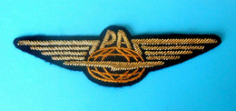 PAN ADRIA AIRWAYS - 1st Croatian Airline (ex Yugoslav) Official Pilot Wings Badge 60's * Croatie Kroatien Yougoslavie - Tarjetas De Identificación De La Tripulación
