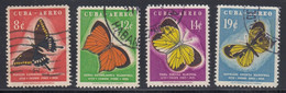 Cuba, Scott #C185-C188, Used, Butterflies, Issued 1958 - Poste Aérienne