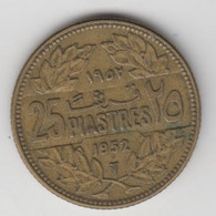 25 PIASTRES 1952 - Lebanon