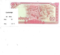 CAMBODGE BILLET 50 RIELS PICK 32 - Cambodge