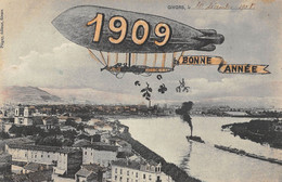 CPA 69 GIVORS ANNEE 1909 BALLON DIRIGEABLE - Givors