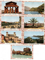 Chromo  GUERIN-BOUTRON-- Série "Voyage En Italie "- Lot De 7 Chromos ( Rome , Naples, Messine....)...à Saisir - Guérin-Boutron