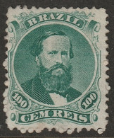 Brazil 1866 Sc 58 Mi 27 Yt 27 MNG(*) Type III Blue Green - Ongebruikt