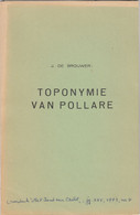 Toponymie Van Pollare - J. De Brouwer, Overdruk Het Land Van Aalst - 1973 (V522) - Vecchi