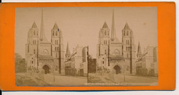 21 COTE D'OR Dijon Eglise Sainte Bénigne Vue Stéréoscopique Photographie Ancienne Contrecollée Sur Carton Photo - Otros & Sin Clasificación