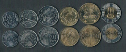 French Pacific / Tahiti - Set 6 Coins 5 10 20 50 100 200 Francs 2021 UNC Lemberg-Zp - Tahití