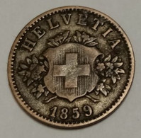20 Rappen 1859 Suisse Schweiz Münze Coin - Switzerland