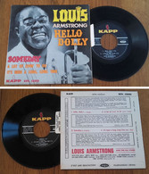 RARE French EP 45t RPM (7") LOUIS ARMSTRONG (Lang, 1964) - Jazz