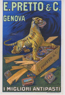 CARTOLINA PUBBLICITARIA  E. PRETTO & C. GENOVA 1925 BELLA ! - Advertising