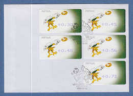 Portugal 2004 ATM Fussball-EM Amiel Mi.-Nr. 44.2.1 Satz 30-45-48-56-72 Auf FDC - Automatenmarken (ATM/Frama)