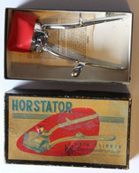 Rare Hair Clipper Tondeuse Mécanique à Moustaches Rétro Années 50 En Métal Vintage HORSTATOR Allemagne Dans Sa Boîte - Toebehoren